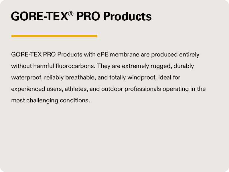 GORE-TEX® PRO Products